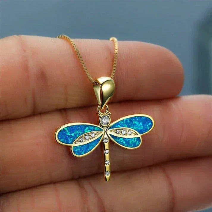 GOLDEN WINGS OPAL NECKLACE