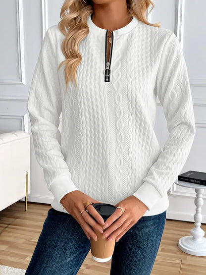 CASHEL™ CHIC HALF-ZIP PULLOVER SWEATSHIRT
