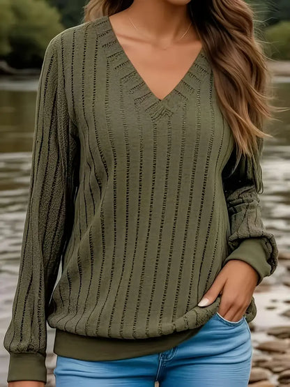 KELLS™ POLYSTER V-NECK LONG SLEEVE SWEATSHIRT