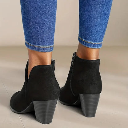 ALEXE™ WOMEN'S CHUNKY HEEL ANKLE BOOTS