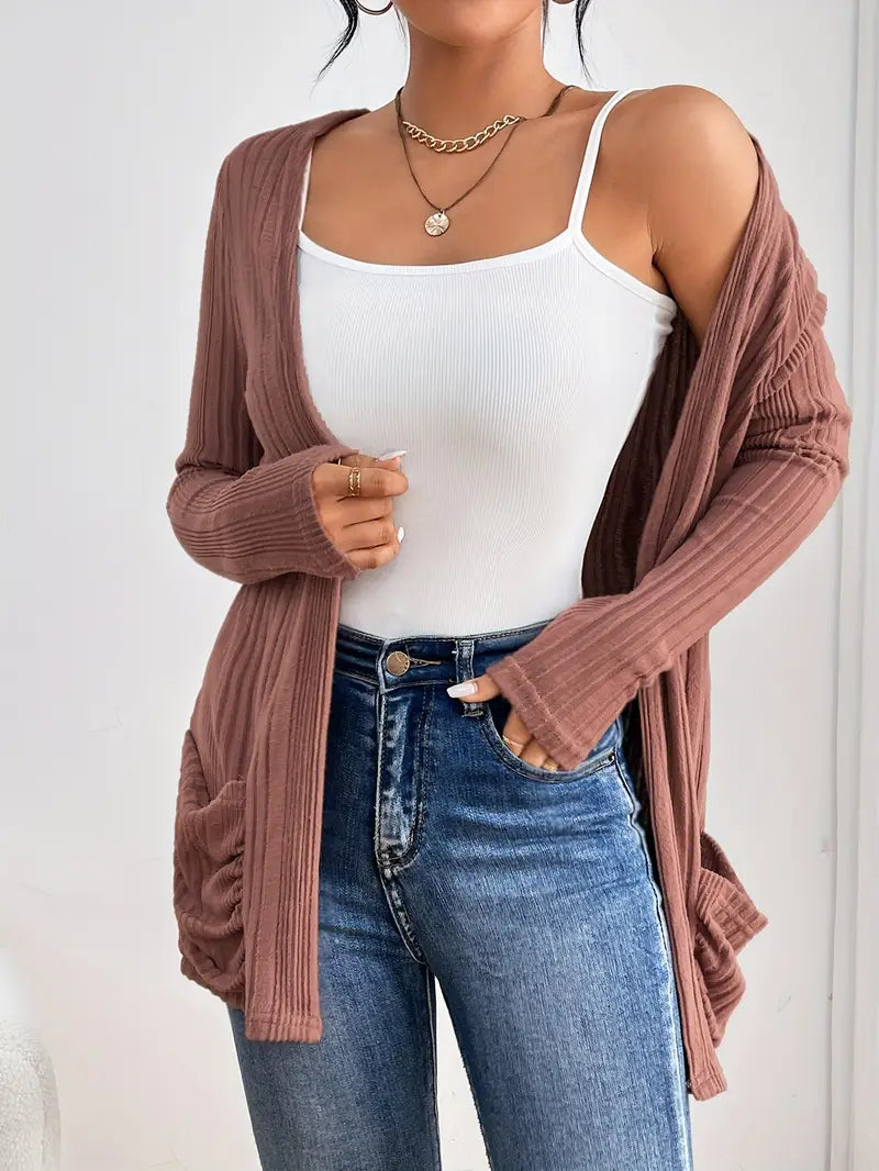 ZOEY™ RIBBED CARDIGAN