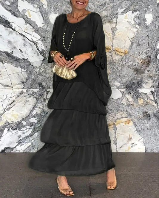 Vestido largo con diseño artístico y estilo original