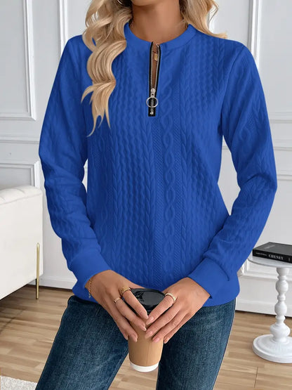 CASHEL™ CHIC HALF-ZIP PULLOVER SWEATSHIRT