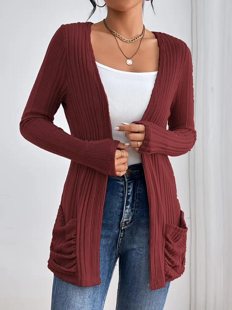 ZOEY™ RIBBED CARDIGAN