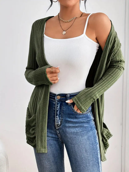 ZOEY™ RIBBED CARDIGAN