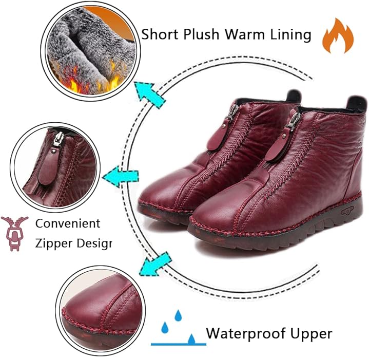 ABBY™ LEATHER NON-SLIP ANKLE SNOW BOOTS