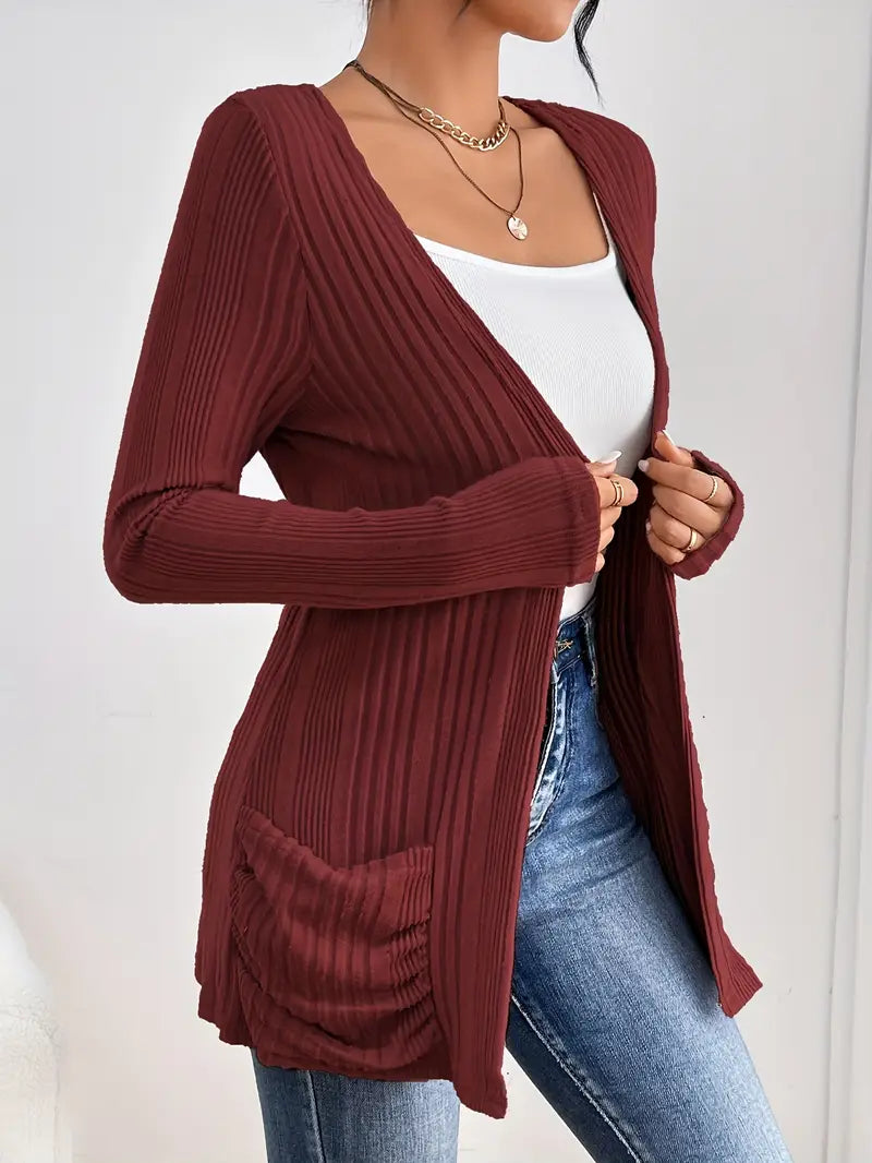 ZOEY™ RIBBED CARDIGAN