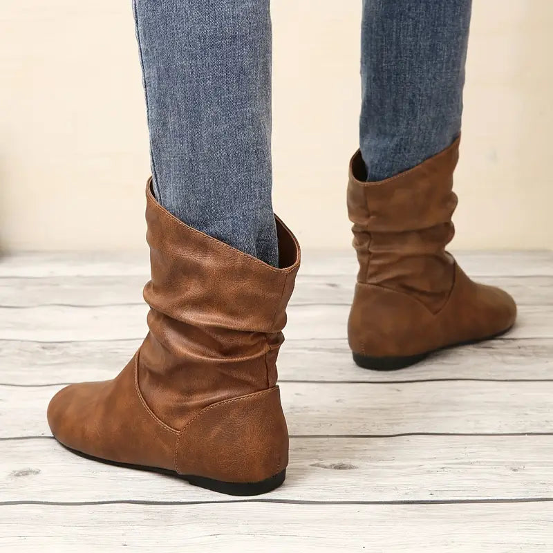 WINDSOR™ COMFY SLIP-ON LEATHER WATERPROOF ANKLE BOOTS