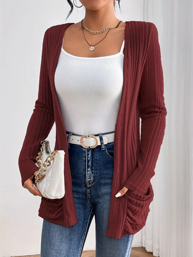ZOEY™ RIBBED CARDIGAN