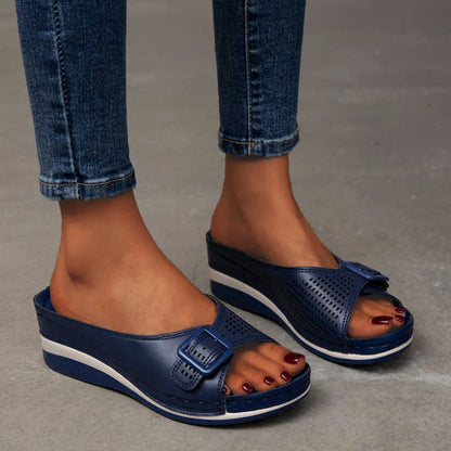 PASSAGE WEST™ WOMEN'S LEATHER SOFT FOOTBED ARCH-SUPPORT SANDALS