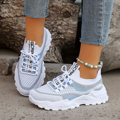 DUNDALK™ ORTHOPEDIC BREATHABLE LACE UP MESH SNEAKERS