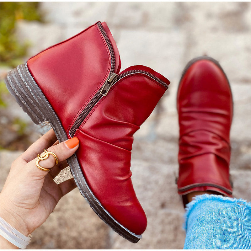 WOMEN ZIPPER WATERPROOF ANKLE ARCH SUPPORT BOOTS 2025