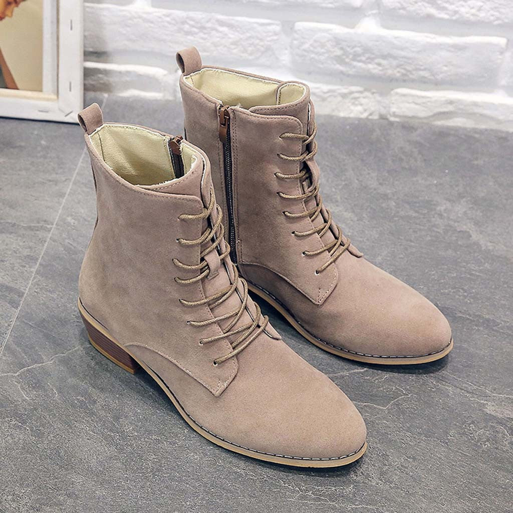 WOMEN'S ELEGANT LACE-UP ZIPPER BOOTS 2025