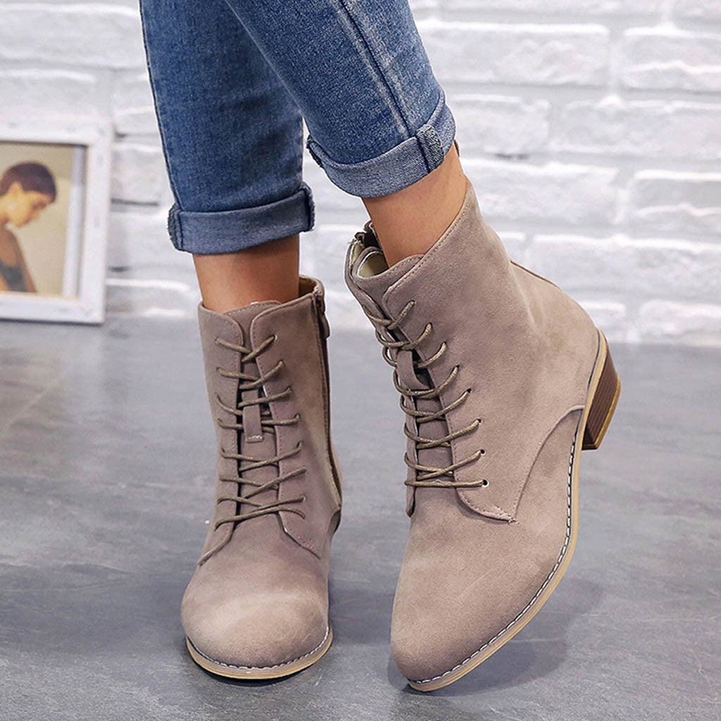 WOMEN'S ELEGANT LACE-UP ZIPPER BOOTS 2025