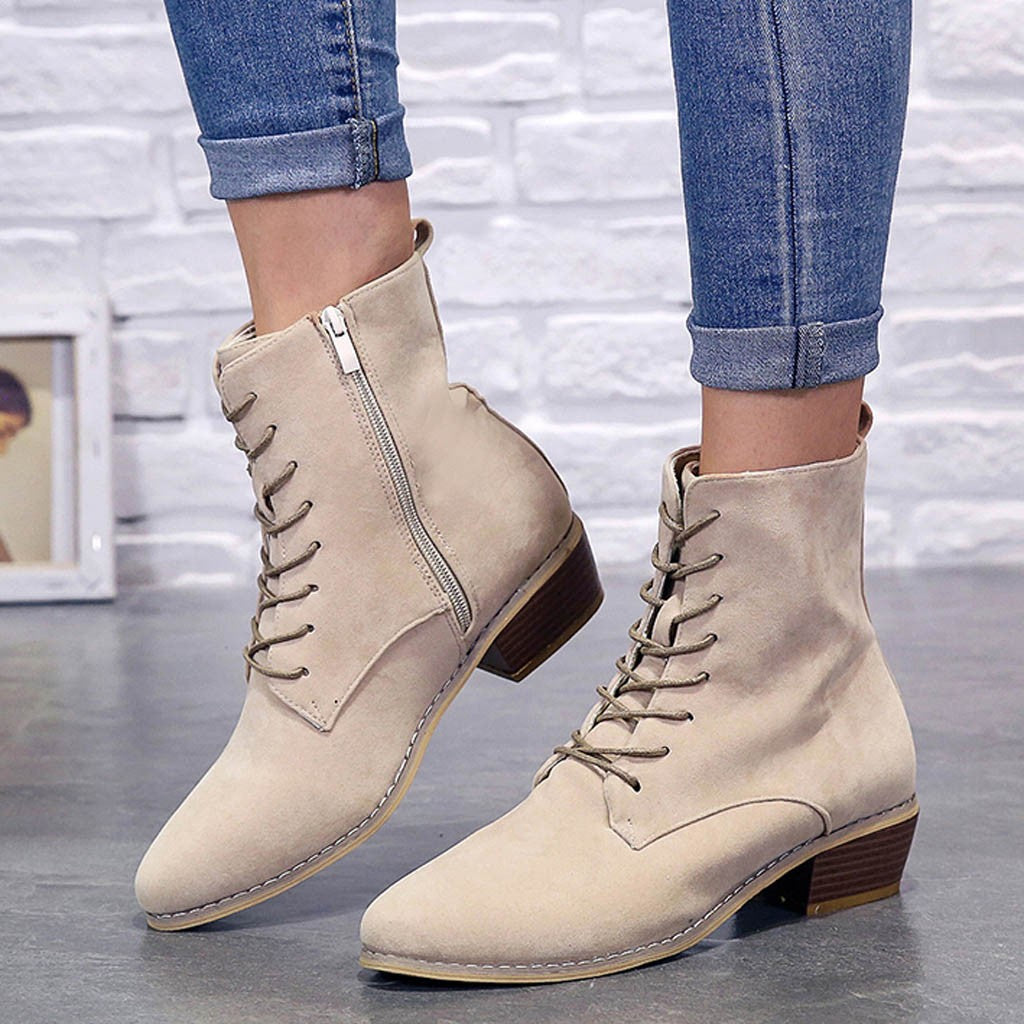 WOMEN'S ELEGANT LACE-UP ZIPPER BOOTS 2025