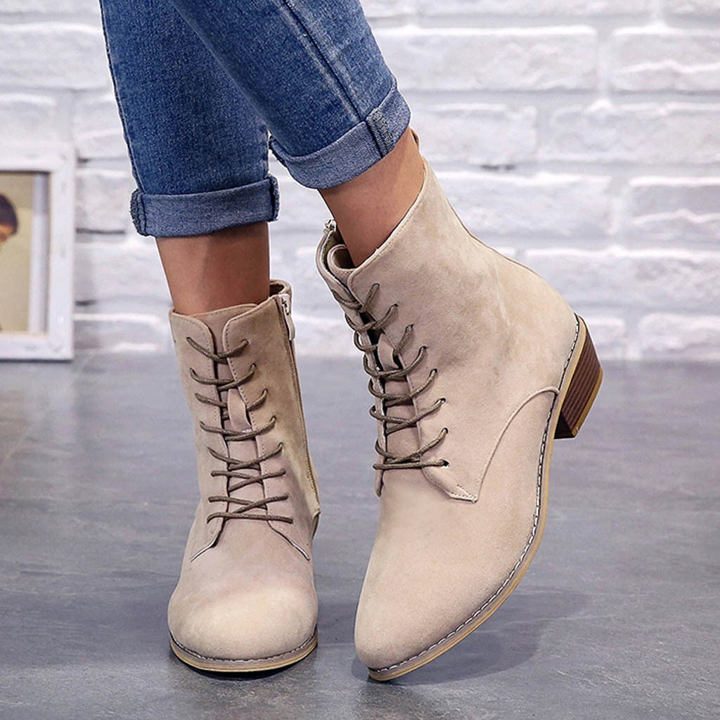 WOMEN'S ELEGANT LACE-UP ZIPPER BOOTS 2025