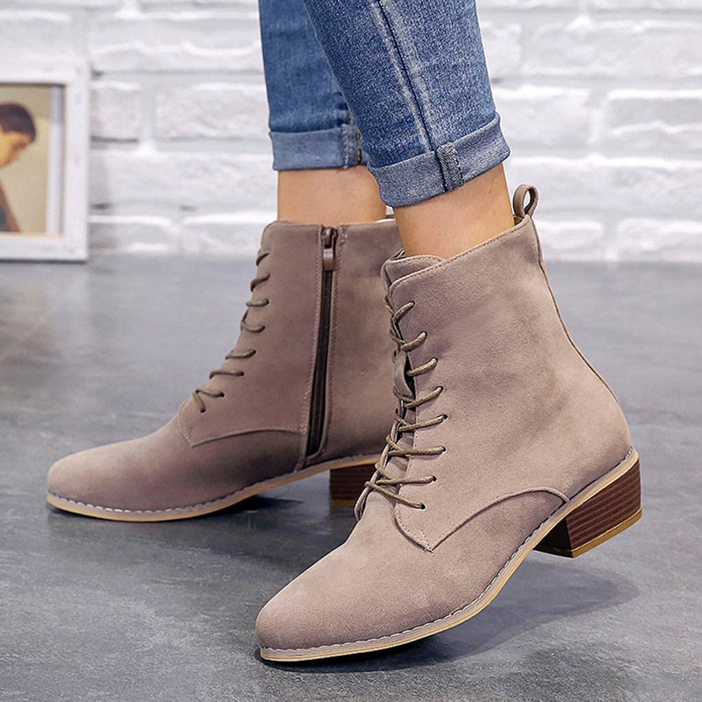WOMEN'S ELEGANT LACE-UP ZIPPER BOOTS 2025