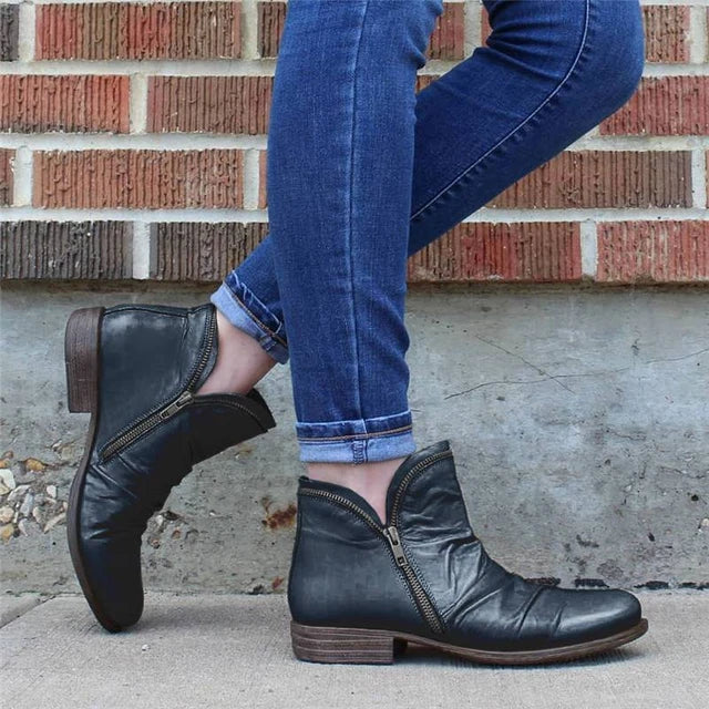 WOMEN ZIPPER WATERPROOF ANKLE ARCH SUPPORT BOOTS 2025