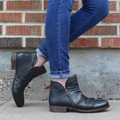 WOMEN ZIPPER WATERPROOF ANKLE ARCH SUPPORT BOOTS 2025