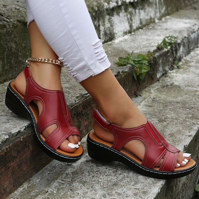 PREMIUM™ ORTHOPEDIC LEATHER WEDGE SANDALS 2025