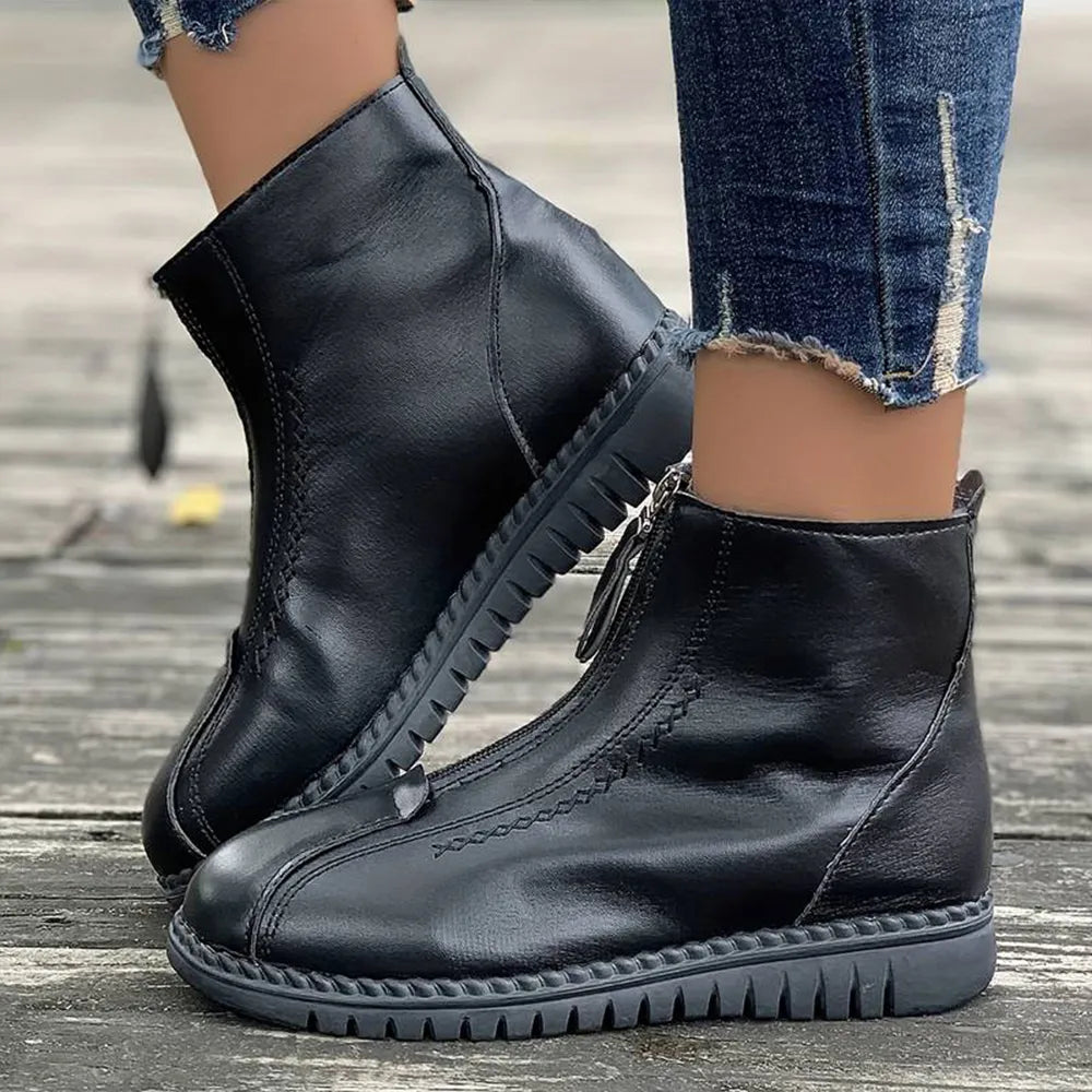 ABBY™ LEATHER NON-SLIP ANKLE SNOW BOOTS