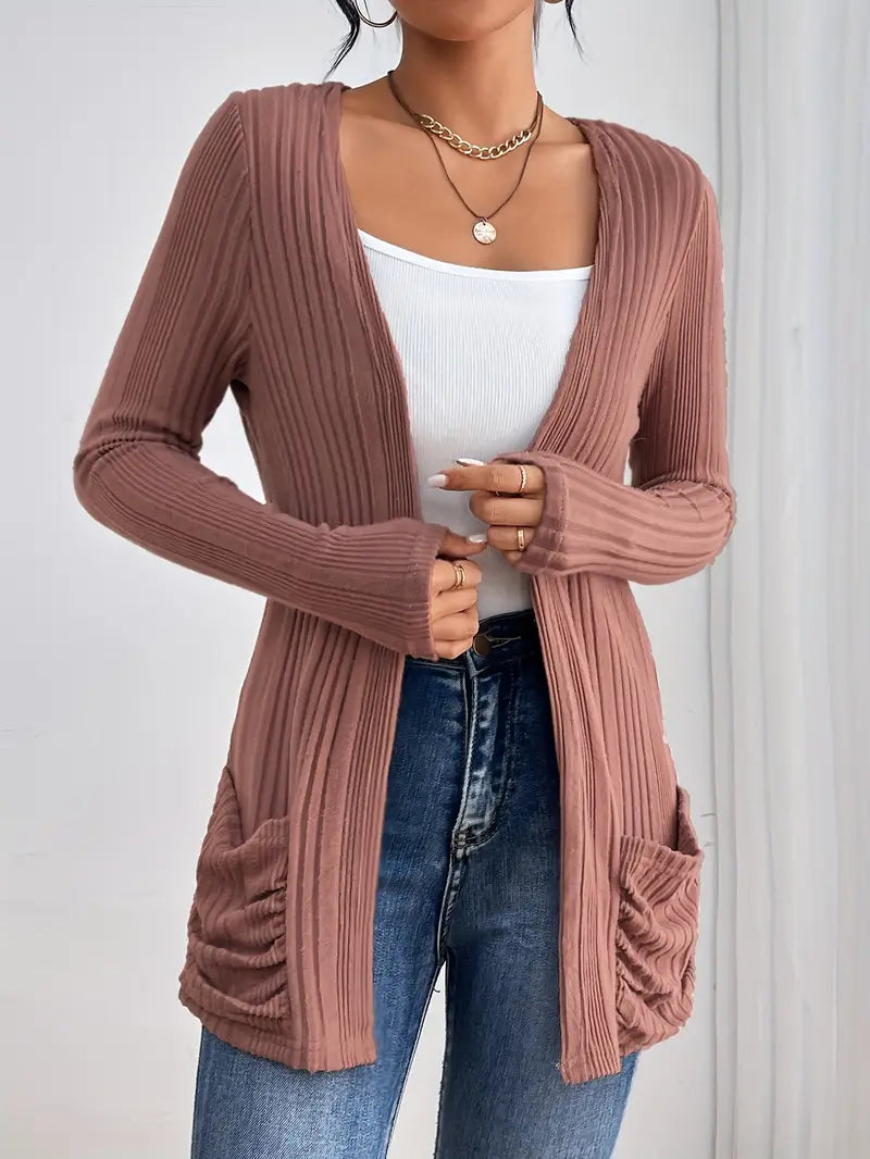 ZOEY™ RIBBED CARDIGAN