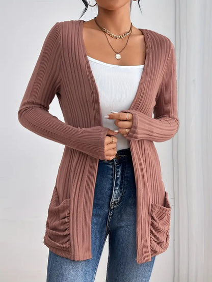 ZOEY™ RIBBED CARDIGAN