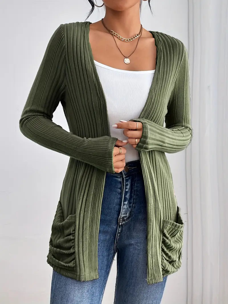 ZOEY™ RIBBED CARDIGAN
