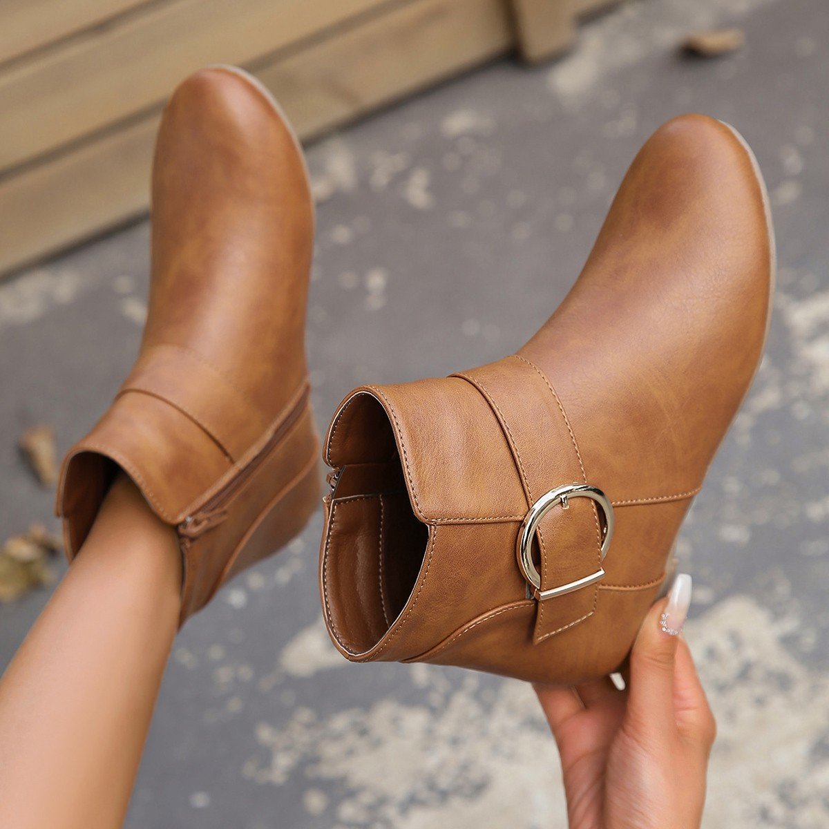 AVA™ CHELSEA ORTHOPEDIC BUCKLE WINTER ANKLE BOOTS