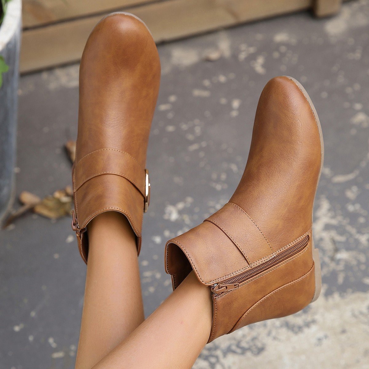 AVA™ CHELSEA ORTHOPEDIC BUCKLE WINTER ANKLE BOOTS